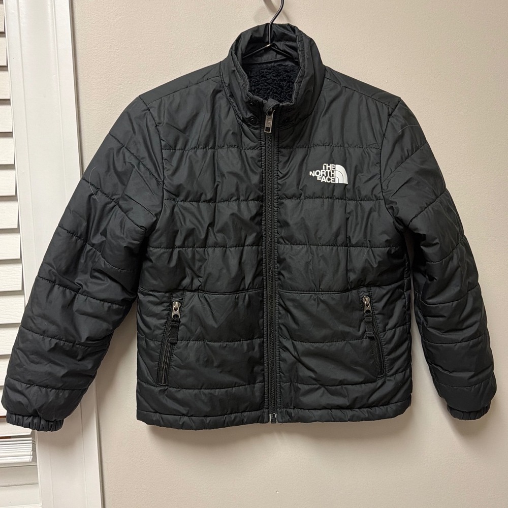The North Face Boys Mount‎ Chimbo Puffer Fleece Reversible Jacket Size S